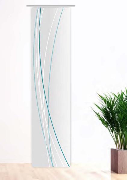 Linea greyblue vario dark links, Flächenvorhang Einzel